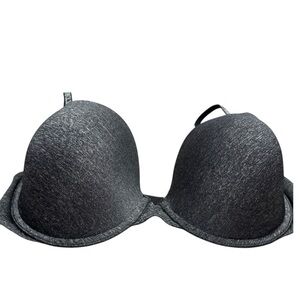 Aerie Black Gray SCARLET Push-Up Bra with Lace Detail